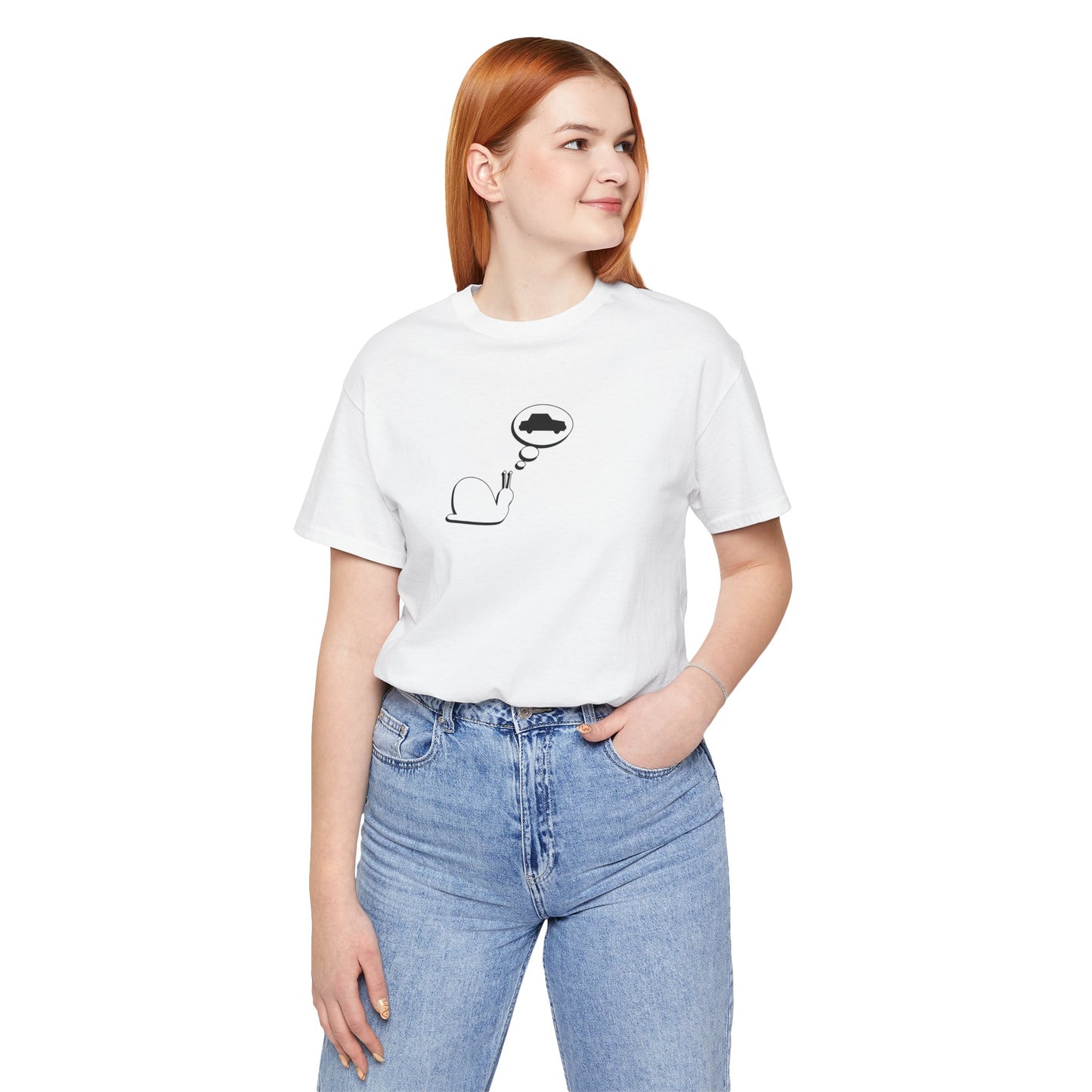 Snail Yearns to Go Fast - Soft Cotton Tee - Adult/Unisex