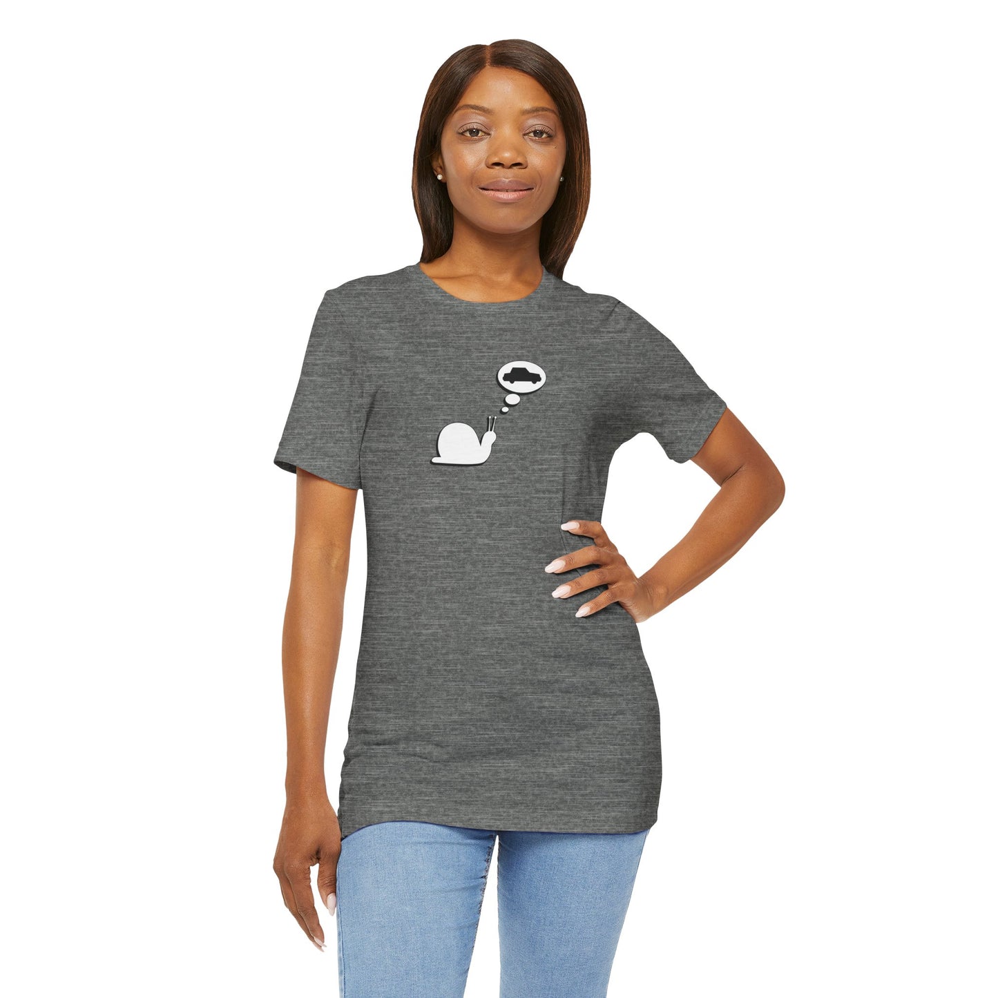 Snail Yearns to Go Fast - Soft Cotton Tee - Adult/Unisex