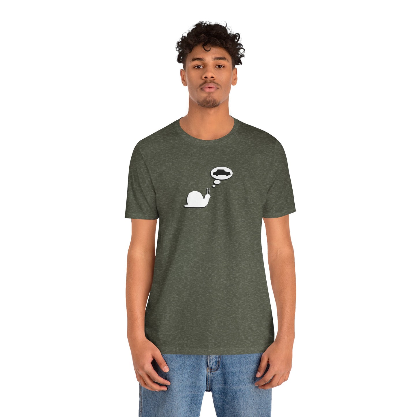 Snail Yearns to Go Fast - Soft Cotton Tee - Adult/Unisex