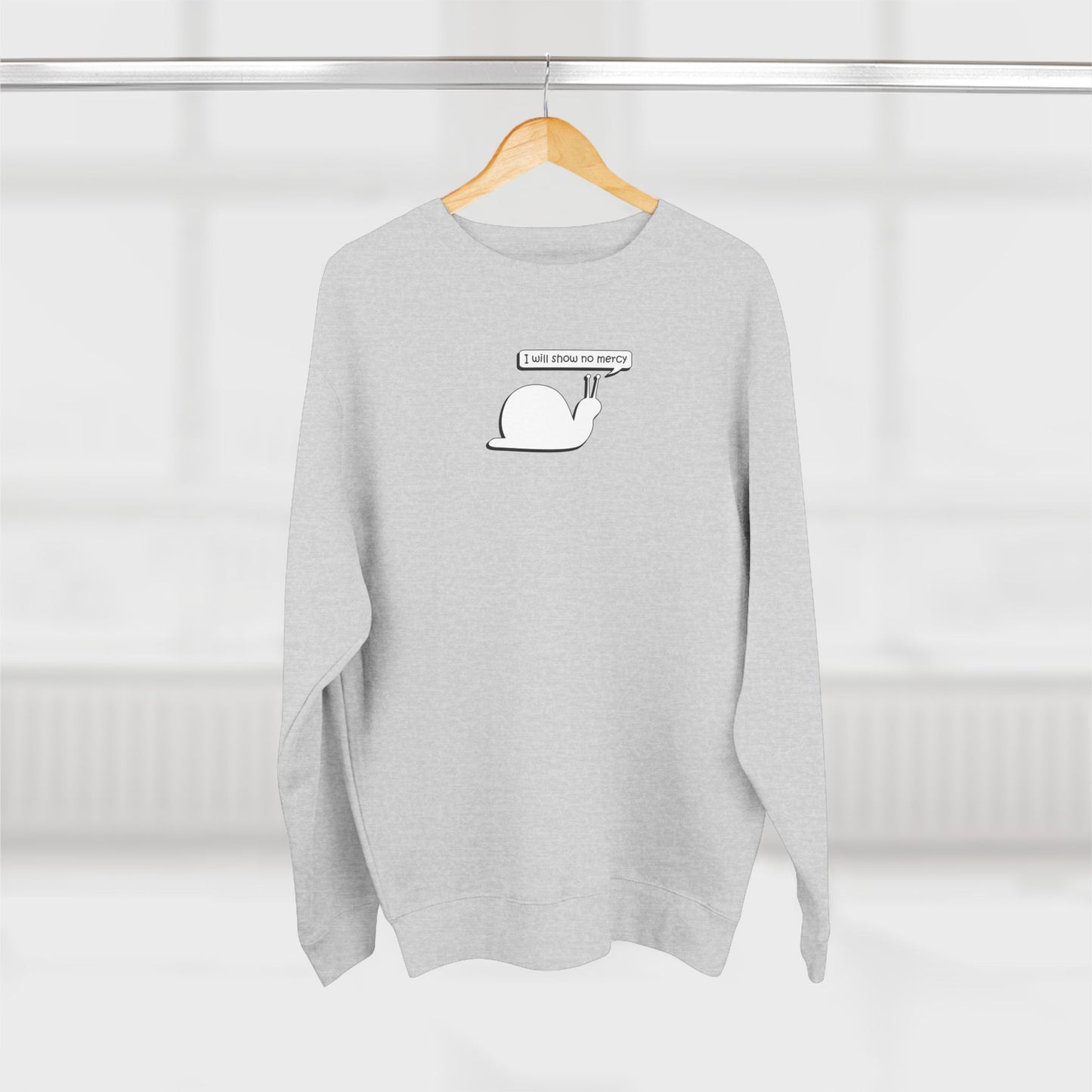 I Will Show No Mercy Snail - Cozy Crewneck Sweater - Adult/Unisex