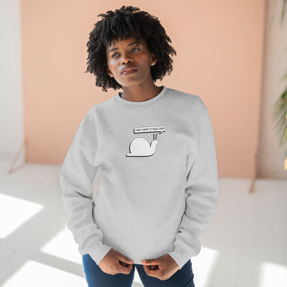 Hey Take It Easy Man - Snail - Cozy Crewneck Sweater - Adult/Unisex