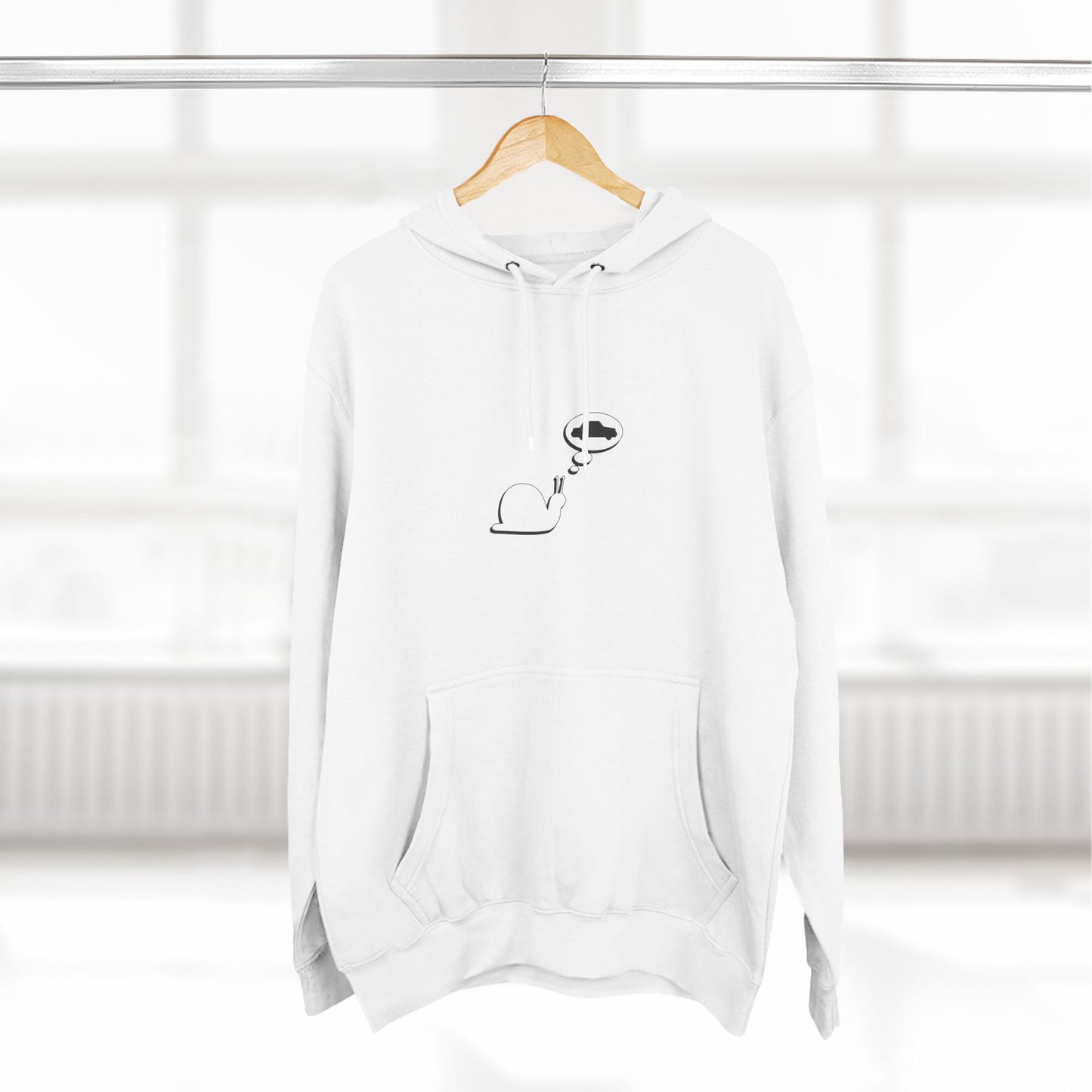 Snail Yearns to Go Fast - Cozy Fleece Hoodie - Adult/Unisex