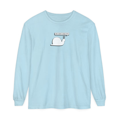 Hey Take it Easy Man - Snail - Comfy Long-Sleeve Shirt - Adult/Unisex