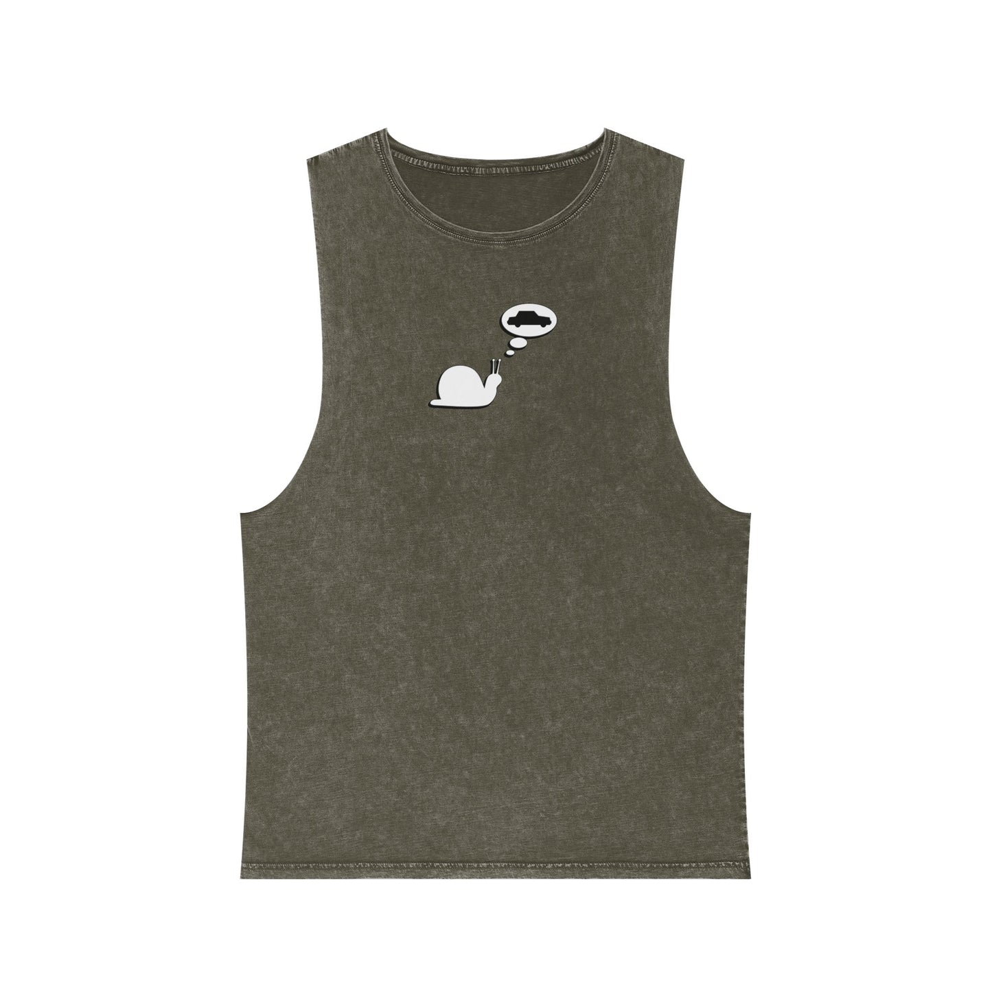 Snail Yearns to Go Fast - Stonewash Tank - Adult/Unisex