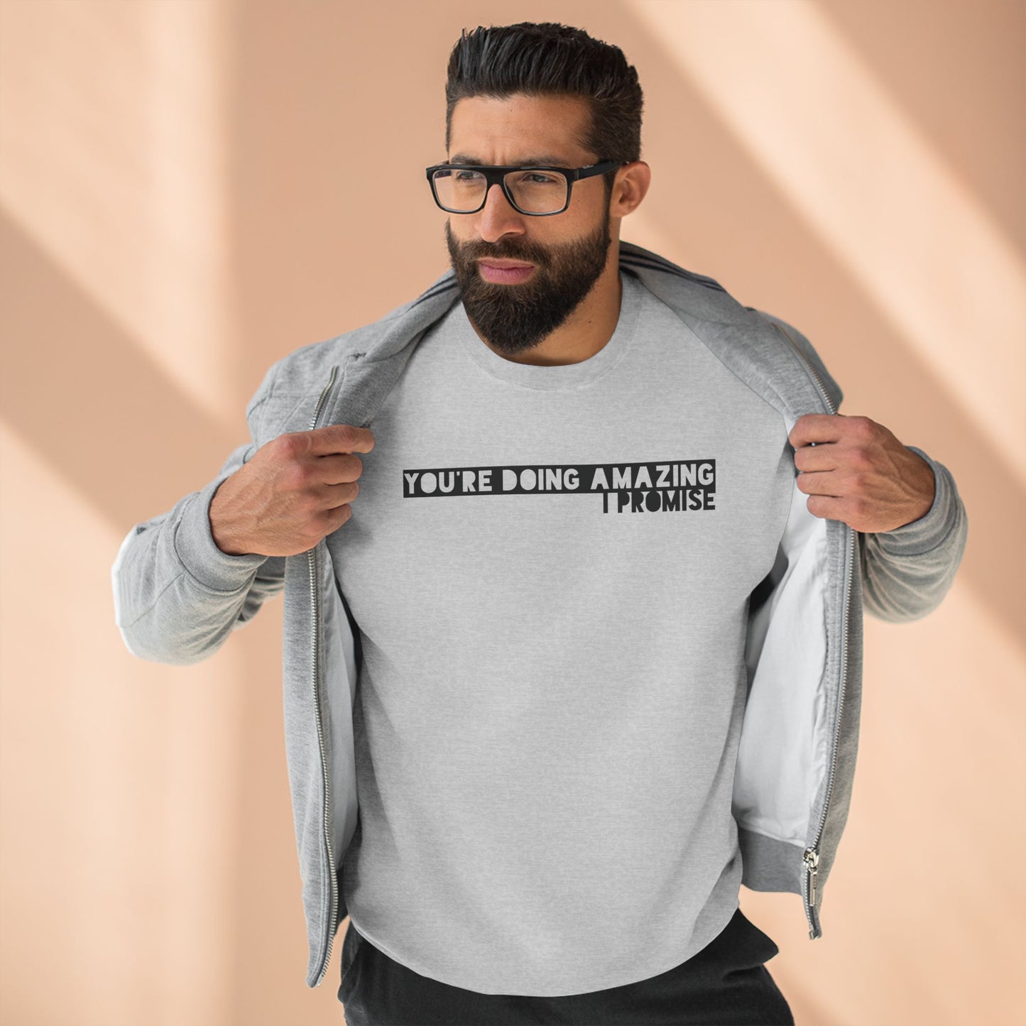 You're Doing Amazing - Cozy Crewneck Sweater - Adult/Unisex