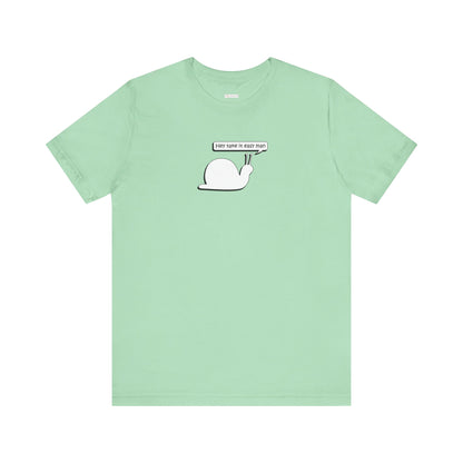 Hey Take It Easy Man - Snail -  Soft Cotton Tee - Adult/Unisex