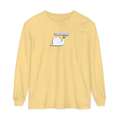 Hey Take it Easy Man - Snail - Comfy Long-Sleeve Shirt - Adult/Unisex