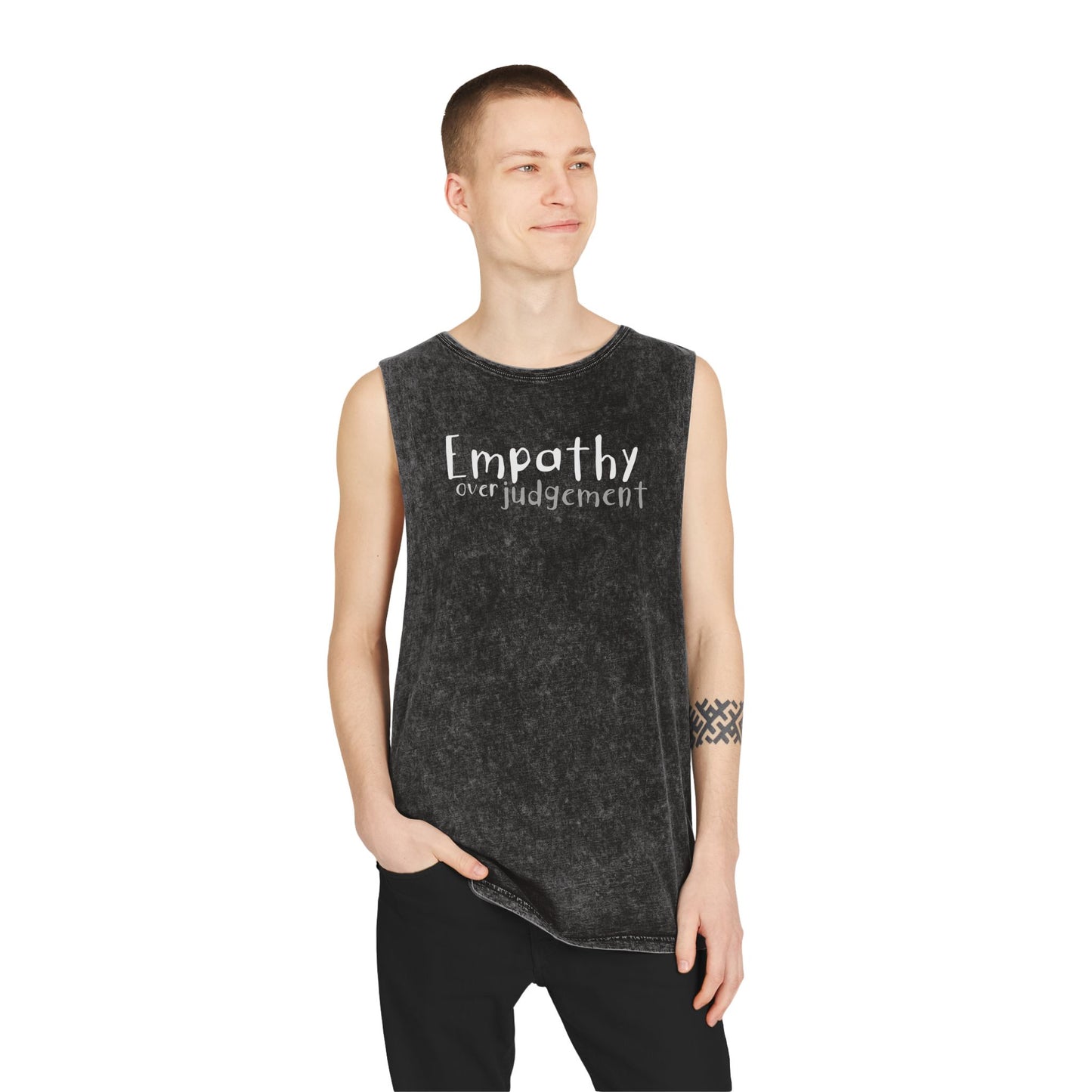 Empathy Over Judgement - Stonewash Tank - Adult/Unisex