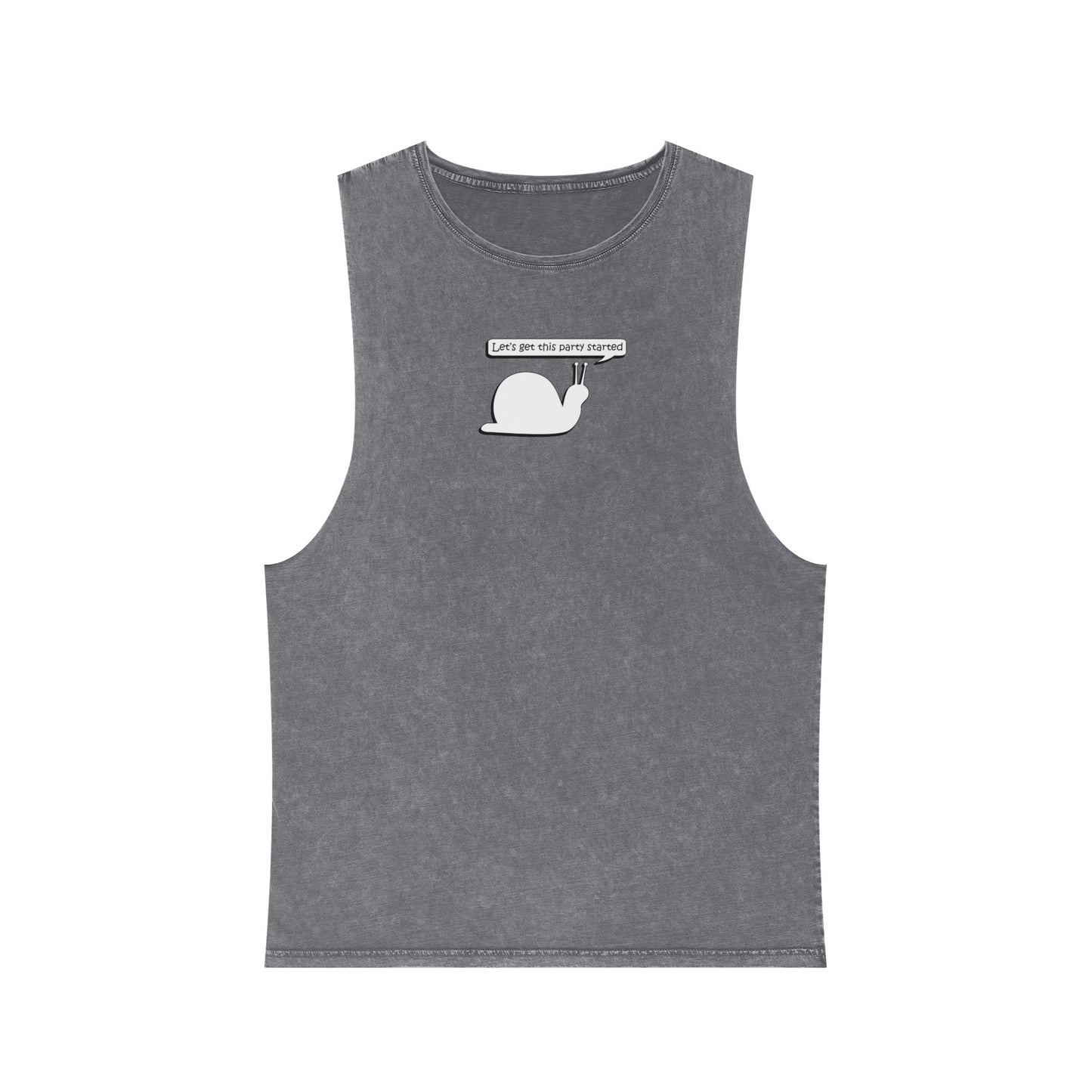 Let's Get This Party Started Snail - Stonewash Tank - Adult/Unisex