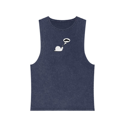 Snail Yearns to Go Fast - Stonewash Tank - Adult/Unisex