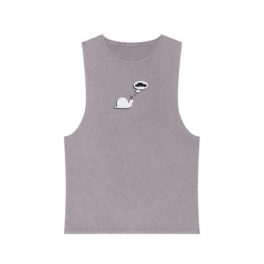 Snail Yearns to Go Fast - Stonewash Tank - Adult/Unisex