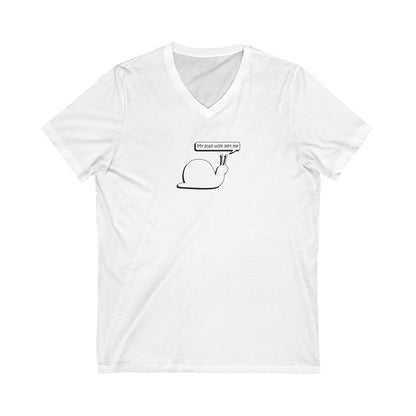 My Snail Wife Left Me - Ultra-Comfort V-Neck T - Adult/Unisex