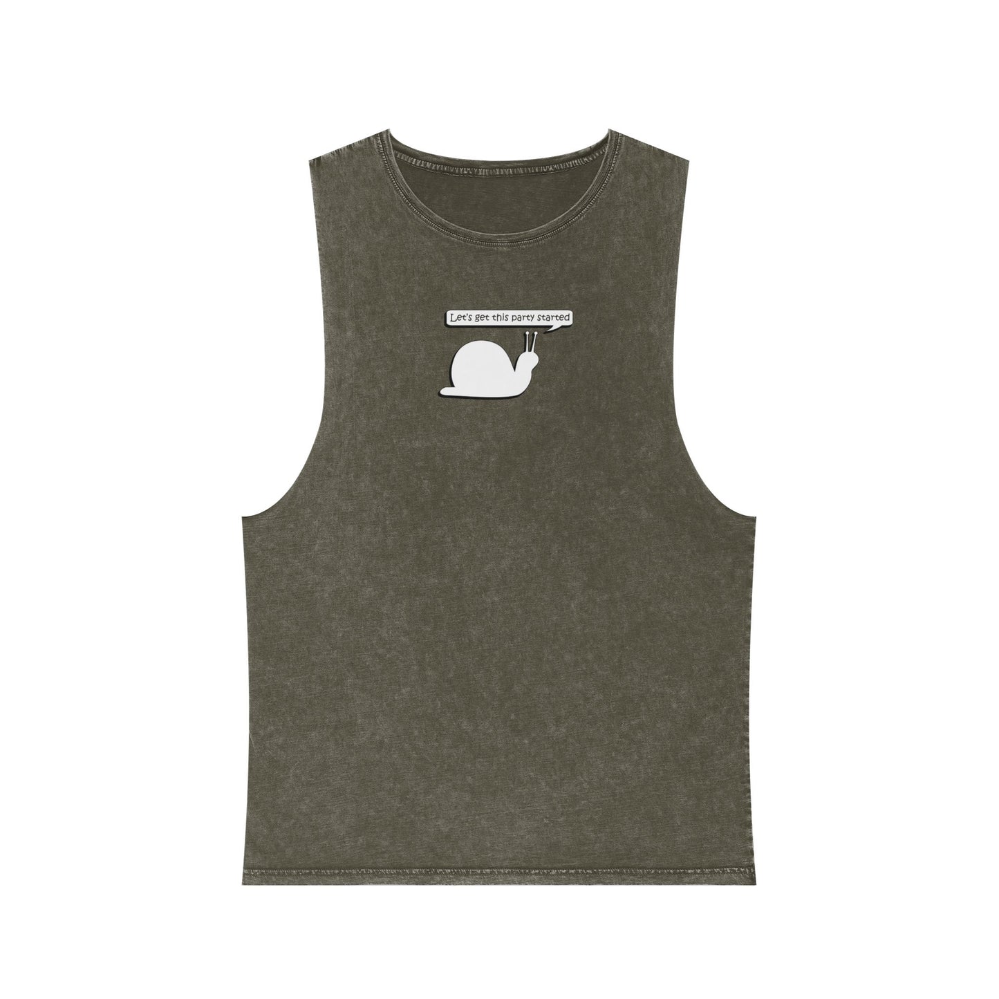 Let's Get This Party Started Snail - Stonewash Tank - Adult/Unisex