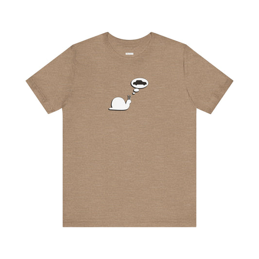 Snail Yearns to Go Fast -  Soft Cotton Tee - Adult/Unisex