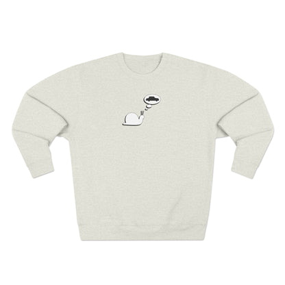 Snail Yearns to Go Fast - Cozy Crewneck Sweater - Adult/Unisex