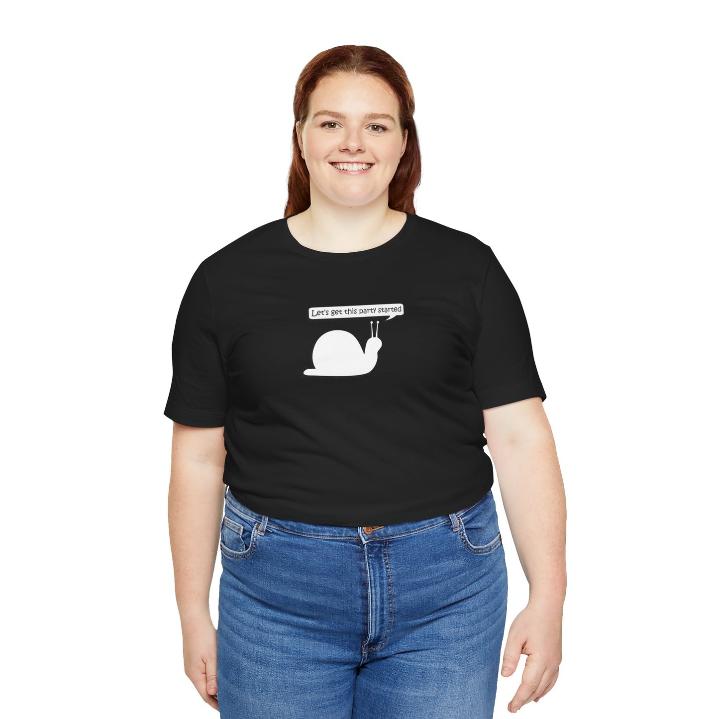 Let's Get This Party Started Snail -  Soft Cotton Tee - Adult/Unisex