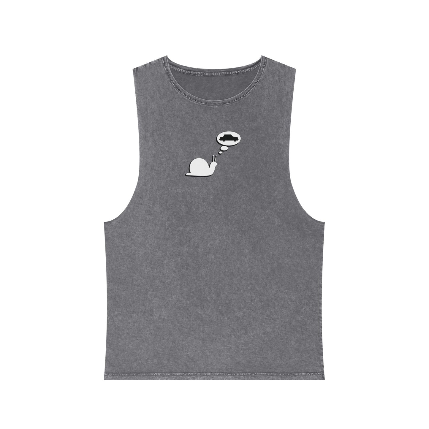 Snail Yearns to Go Fast - Stonewash Tank - Adult/Unisex