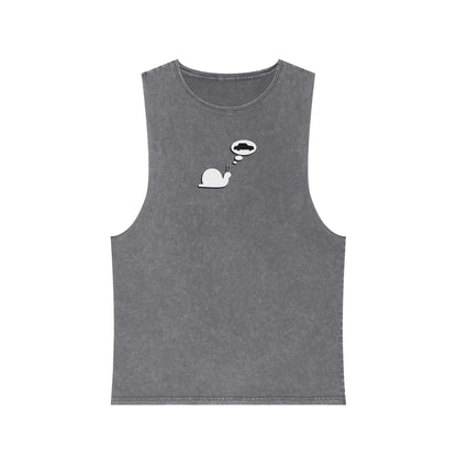 Snail Yearns to Go Fast - Stonewash Tank - Adult/Unisex